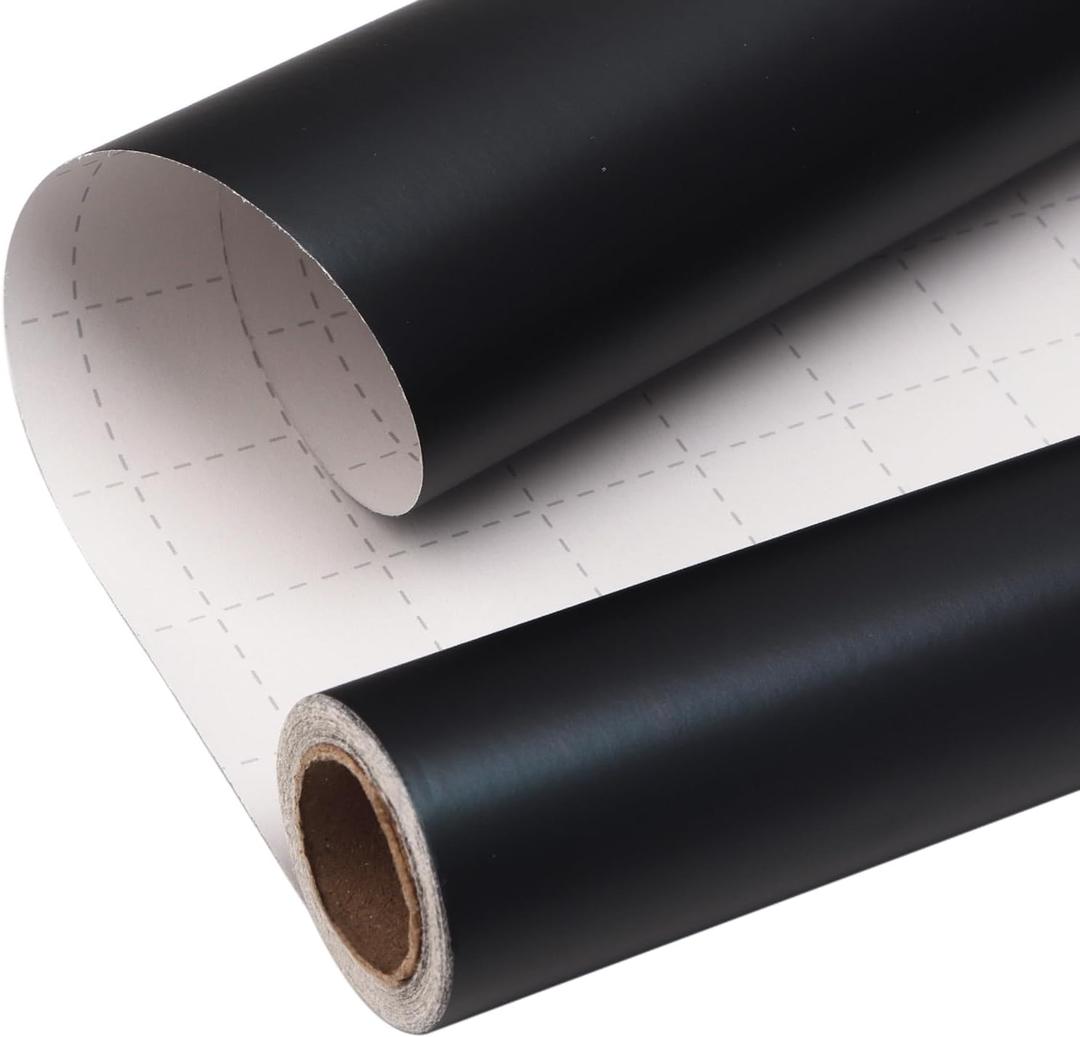 Ribbli Black Metallic Wrapping Paper Matte Black Solid Color Paper Perfect for Birthday Christmas Baby Shower Wedding Valentine's Day- 17Inch x 394Inch(33Feet)