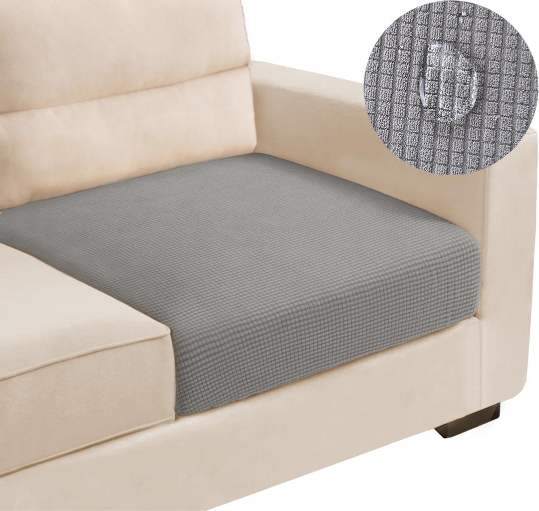 Water Repellent Sofa Cushion Cover, Stretch Sectional Couch Covers Separete Backrest Cover for L Shaped Sofa Slipcovers for Dog Pets