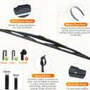 32 Inch Wiper Blade RV Pair or Motorhome rv windshield wipers 32 inch 12mm 9mm J Hook with 1 Pcs Car wash towel 32"/32"