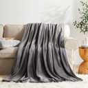 KMUSET Fleece Blanket Twin Size Dark Grey Lightweight Throw Blanket Super Soft Cozy Microfiber Blanket Factory Shop, Twin