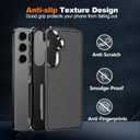 Hualele for Samsung Galaxy S24/S25 Plus Case,[Military Grade Protection] [Dropproof Shcokproof] Anti-Slip Grip Slim Dual Layer Rugged Heavy Duty Galaxy S24 S25 Plus Phone Case,Black