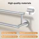 Bath Towel Holders 24 Inch, Chrome Polished SUS304 Stainless Steel Towel Racks for Bathroom - Wall Mounted Bathroom Towel Racks