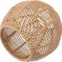Wicker Lamp Shade for Hanging Lamp,Woven Pendant Lamp Shade Rattan Light Fixture Shade for Living Room Bedroom Restaurant Ceiling (15 x 15 cm)