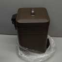 CEROELDA Smallм  Can with Lid-5L/1.3 Gal,Stainless Steel Outdoor Dog Poop Garbage Can-Farmhouse Retro Metal Waste Bin w/Step Pedal for Bathroom Bedroom Office-Soft Close-Brown