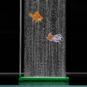 Aquarium Air Bubble Bar, 6.3 Inch Double Row Fine Micro Air Bubble Curtain Wall, Self-Sinking Design High Dissolved Oxygen Diffuser Fish Tank Bubbler for Freshwater Saltwater Hydroponics