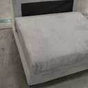 Cloud Modular Sectional Sofa Couch with Storage Ottoman, Oversized Sectional Couches for Living Room, Single Seat, Chenille, Light Gray