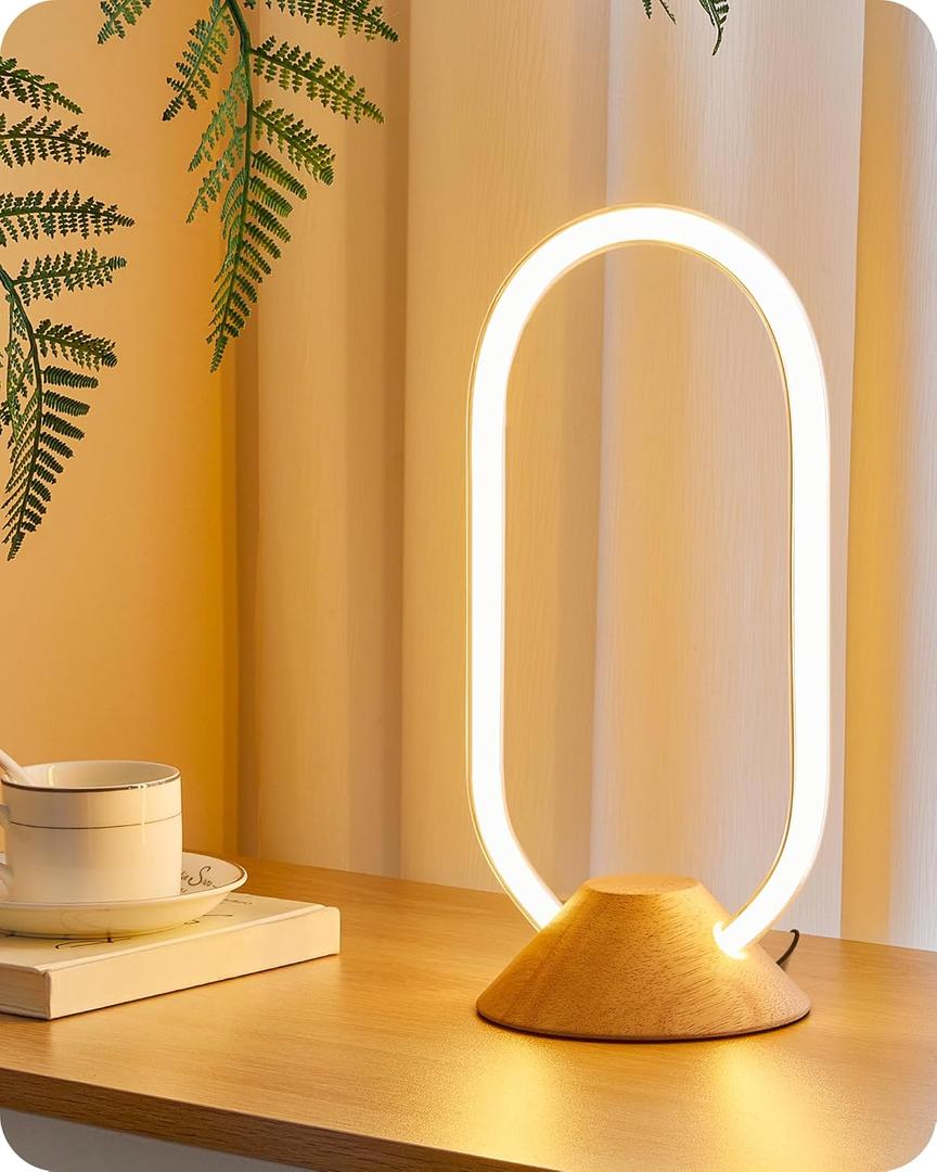 Modern LED Table Lamp, Bedside Lamp with Oval Design, 3 Color Temperatures, Adjustable Brightness, 360 Lighting, Unique Desk Lamp for Bedroom, Living Room, Study, Office, Natural M64TL05 Modern LED Table Lamp, Bedside Lamp with Oval Design, 3 Color Temperatures, Adjustable Brightness, 360 Lighting, Unique Desk Lamp for Bedroom, Living Room, Study, Office, Natural M64TL05