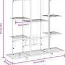 vidaXL Flower Stand with Wheels 37.2"x9.6"x36" Black Iron