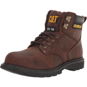 CAT Men's Second Shift Steel Toe (7.5 Wide, Dark Brown)