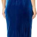 Adrianna Papell Women's One Shoulder Velvet Dress (14, Deep Ocean)