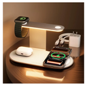 GUSGU 3 in 1 Charging Station for MagSafe Wireless Charger with Three-Level Night Light, 15W Max Fast Charging for iPhone 17/16/15/14/13/, Apple Watch Series 2-11/SE 3/ Ultra 3, AirPods Pro 3-Gray