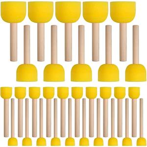 30 Pcs Round Sponges Brush Set, Round Sponge Brushes for Painting, Paint Sponges for Acrylic, Painting Tools for Kids Arts and Crafts (4 Sizes)