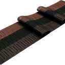 SHACOS Table Runners Woven Vinyl Table Mats 12x71 inch for Kitchen Dining Table Non Slip Washable, Ombre Coffee Black