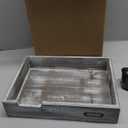 MyGift Ash Gray Wood Office Desktop Document Letter Paper Trays, Stackable Decorative Multipurpose File Organizer, Set of 2