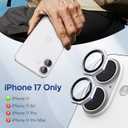 for iPhone 17 Camera Lens Protector Bling Nut, Silver