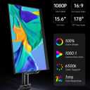 VILVA Portable-Monitor-for-Lapto - 15.6'' 1080P FHD IPS Display USB-C HDMI Portable Monitor for Laptop with Cover and Speakers External Monitor for Laptop/PC/Mac/Phone/Xbox Switch/PS4/