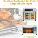 Air Fryer Accessories for Emeril Lagasse 26 Qt Extra Large & Everyday 360, Emeril Lagasse Air Fryer Basket and Pans for Oven with 100Pcs Disposable Parchment Paper, 4Pcs Reusable Teflon Mat
