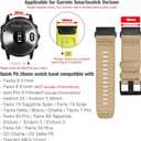 Abanen Rugged Nylon Watch Bands for Garmin Fenix 8 51mm / Enduro/Instinct 2X / epix Pro 51mm, Adjustable Sports Wrist Strap with Stainless Steel Clasp for Fenix 7X / 6X /5X, Instinct 3 50mm