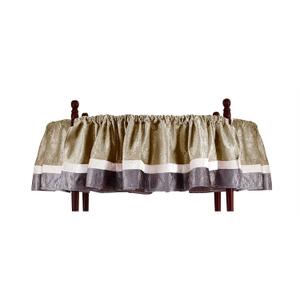 Baby Doll Bedding Round Crib Canopy Valance, Olive, 4 Piece