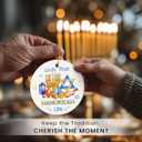 8 x Hanukkah Gifts for Christmas Tree Decorations - 2025 Christmas Ornament for Gift Exchange, Jewish Decorative Hanging Ornaments, Hanukkah Presents for Adults, Double Sided Ceramic Ornament