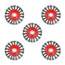 5 Pack 4 Inch Twist Knotted Wire Wheel Brush for Angle Grinder with 5/8 Inch-11 Threaded Arbor - 0.02 Inch Carbon Steel Wire for Heavy-Duty Conditioning for Various Metals