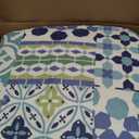 VISIMISI Cotton Bedspread Quilt Sets Reversible Coverlet Sets Comforters Vintage Bohemian Patchwork Bedspread (Green, King Size)