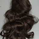 Melody Brown Wigs Long Wavy Wigs Synthetic Brown Lace Front Wigs Heat Resistant Fiber Hair Wig Natural Hairline Wig 6#Color Brown Color 24"