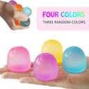 Textured Multi Ball for Sensory Exploration| Squishy Stress Textured Multi Malt Sugar Balls| Soft Sensory Squeeze Toy|The Perfect Desktop Accessory for Anxiety and Relaxation(3Pcs)