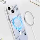 Aitipy Magnetic for iPhone 13/14 Case, Cute Sliver Cherry Pattern [Compatible with MagSafe], Aesthetic Trendy Slim Shockproof Protective Phone Cover for Women Girls