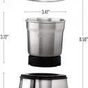 OVENTE Electric Coffee Grinder, 200W Powerful Coffee Bean & Spice Grinder with 2.1 Oz Removable Grinding Bowl, Stainless Steel Blade, Push Power Button, Transparent Lid & Anti-Skid Feet, Silver CG620S