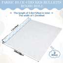 Kolldenn Blue 2 Rolls Checkered Fabric Bulletin Board Paper Roll, 4x12ft