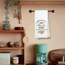 2 x Voatok Abuela Floral Kitchen Towels, Abuela Gifts for Christmas Birthday from Grandkids Hand Towels, Best Grandma Gifts from Granddaughters Grandsons Dish Tea Towels for Kitchen, 16x24 Inches