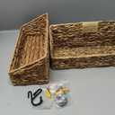 StorageWorks Woven Wall Baskets for Storage, Water Hyacinth Baskets for Shelf, Wall Storage for Kitchen and Bathroom, Hanging Baskets for Organizing, 2 Pack
