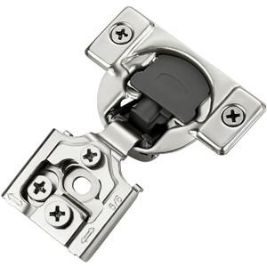60 Pack 30 Pairs 5/8 inch Overlay Soft Close Hinges for Kitchen Cabinet Hinges Satin Nickel Hidden Hinges Stainless Steel Concealed Hinge self Closing