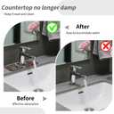 Kitchen Sink Splash Guard，Charming flowers Faucet Mat Sink Gadgets-Super Absorbent Fast Drying Mat Drip Catcher for Kitchen, Bathroom,Sink Mat, Dish Drying Mat, Bathroom(15" X 5.5" )