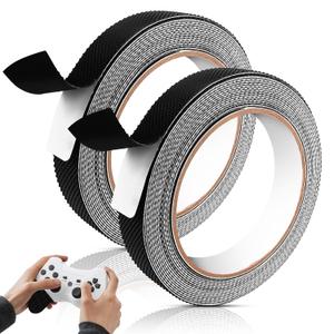 2 Rolls Rubber Grip Tape, 0.8In x 33Ft Ultra-Thin Strong Adhesive Anti Slip Tape Waterproof Heat Resistant Wear-Resistant Cushion Pad, Making Handles or Contact Surfaces Safer, with Grip and Comfort