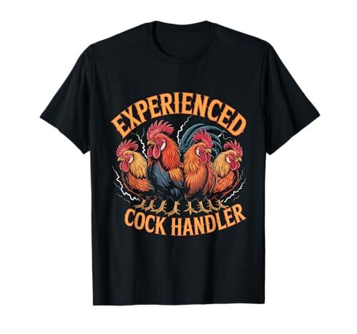 Experienced Graphic Funny Animals Tee Cock Handler T-Shirt Size 2XL