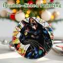 2 x Black Cat Ornament, Christmas Ornament  Christmas Tree Decor, Holiday Decoration, Stocking Stuffer, Festive Gift Idea, Gifts for Cat Lover, Friends, and Family