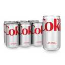 Diet Coke Soda Soft Drinks, 7.5 fl oz Cans, 6 Pack - Mini Soda Cans, Diet Cola