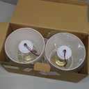 2 Pack Cordless Table Lamp, Rechargeable Desk Lamp with Fabric Shade, Battery Operated Lamp 3 Color Stepless Dimming, Small Touch Bedside Lamp Home Decor for Dining, Counter (Brushed Gold)