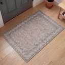 Kuden 3x5 Small Rug, Machine Washable, Non-Slip Backing, Vintage Style, Soft, Low Pile, Area Rugs for Entryway Kitchen Indoor Entrance