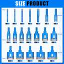 Tile Hole Saw Kit, ZNXIMER 20PCS Diamond Hole Saw Kit with Double Suction Cups Tile Hole Saws Guide for Ceramic, Glass, Porcelain Tiles, Marble, Granite and More Drilling.