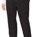 Dockers Mens Relaxed Fit Signature Khaki Lux Cotton Stretch Pants - Pleated (38W x 32L, Black)