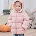 TUONROAD 1-6T Baby Girl Boy Winter Fleece Coats Toddler Warm Puffer Jackets Kids Down Alternative Outerwear (Pink)