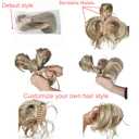 Lydell Adjustable Messy Style Ponytail Hair Extension Synthetic Hairpiece with Jaw Claw (Natural Black)