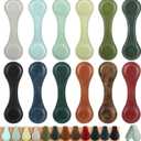 Magnetic Leather Bookmark, 12 Pcs Colorful Leather Magnet Book Marks Page Markers Retro Magnet Bookmark Clips Reading Supplies Gift for Reading Men Women Book Lovers