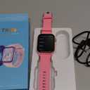 Smart Watch for Kids, 12 Puzzle Games HD Touch Screen Watches, Step Counter, Heart Rate and Sleep Monitor, Flashlight, 12/24 hr Educational Toys Birthday Gifts for Girls Ages 6-12 (Pink)