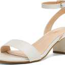 DREAM PAIRS Women's Open Toe Ankle Strap Low Block Chunky Heels Sandals Party Dress Pumps Shoes (7 Wide)