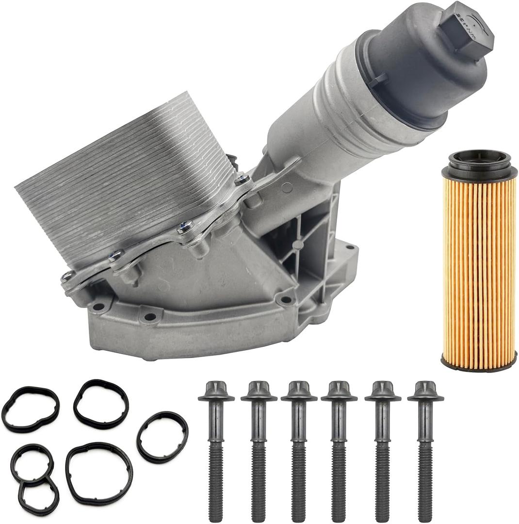 AMCC Oil Filter Assembly Aluminum Oil Radiator 2013-2021 Compatible with BMW B58 engines 340i 440i 540d 540i 640i 740i M240i M140i X3 X4 3.0L Replaces: 11428588578 11428583895