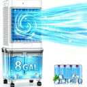 Swamp Cooler, [8GAL|2237 CFM] Portable Air Conditioners, 2 Modes 3 Speeds Portable AC Blow Cold Air, 120 Swing & 7H Timer, 30H+ Cooling, Windowless Air Conditioner w/Remote for Room, Office, Patio